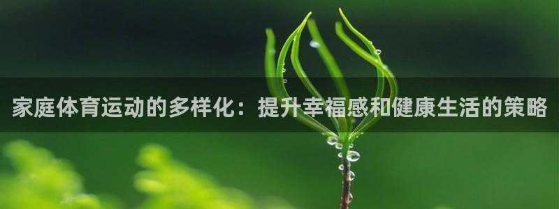 oety欧亿：家庭体育运动的多样化：提升幸福感和健康生活的策略